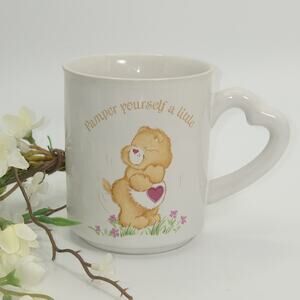Vintage American Greetings Care Bears Mug Pamper Yourself a Little